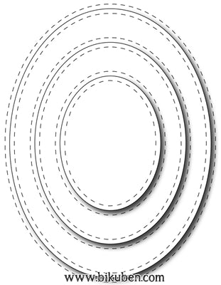 Frantic Stamper - Stitched Ovals - Dies