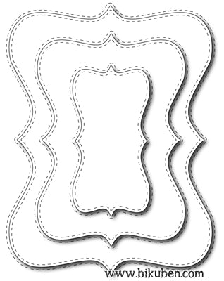 Frantic Stamper - Stitched Bracket Lables - Dies