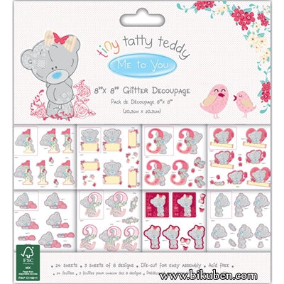 TrimCraft - Tiny Tatty Decoupage - Girl 8x8" Paper Pad