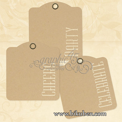 Graphic45 - Tag - Cheers, Party, Celebrate - Kraft