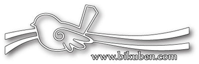 Poppystamps - Dies - Swirly Bird Ribbon