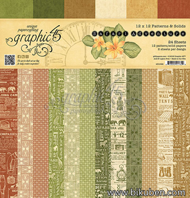 Graphic45 - Safari Adventure - 12x12" Patterns and Soilds