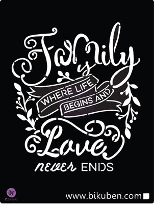 Prima - Stencil - Family Love 8x10"