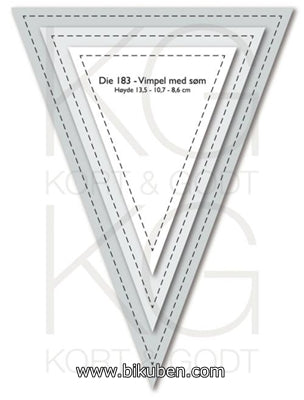 Kort & Godt - Dies - Vimpel med Søm