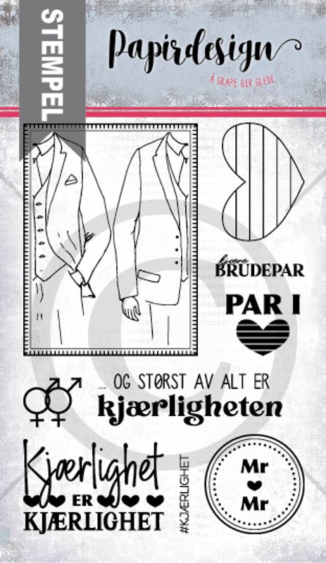 Papirdesign - Clearstamps - Kjærlighet er kjærlighet