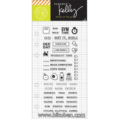 Hero Arts - Kelly Purkey - Clear Stamps - Fitness Planner