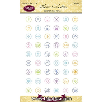 JustRite - Clear Stamps - Planner Circle Stamps 