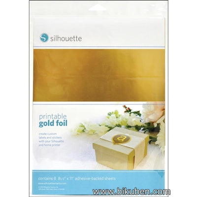 Silhouette - Media - Gold Foil Printable Sticker Paper 