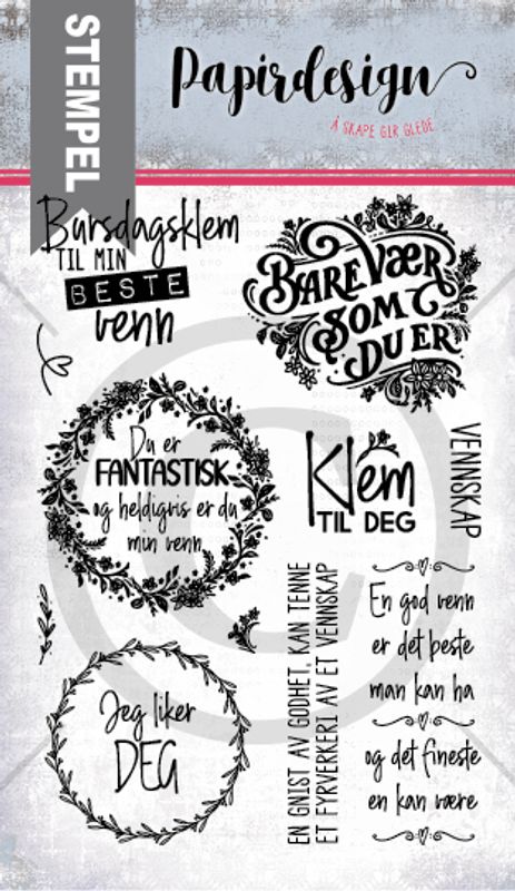 Papirdesign - Clearstamps - Det fineste en kan være