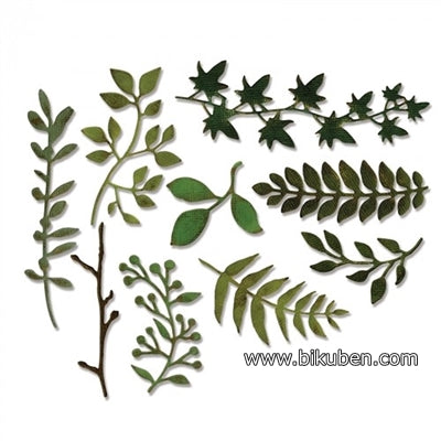 Sizzix - Tim Holtz Alterations - Thinlits - Garden Greens Dies