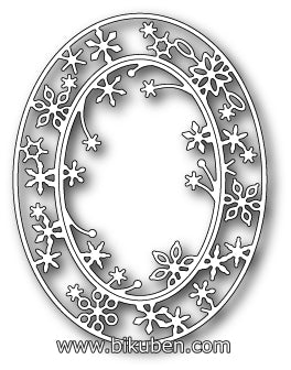 Poppystamps - Dies - Snowflake Oval Frame