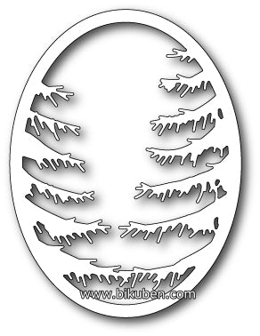 Memory Box - Pine Branch Oval Frame Die