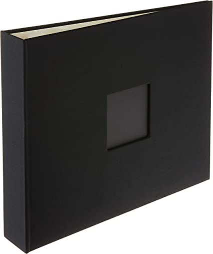 American Crafts - Cloth Album - BLACK - D-ring 12 x 12"
