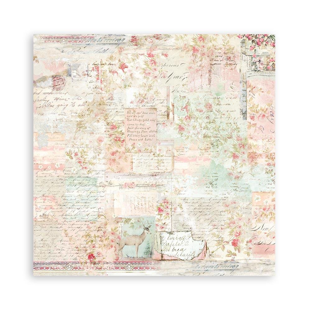 Stamperia - Sweet Winter -   Background Selection - Paper Pad - 8 x 8"