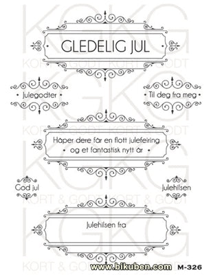 Kort & Godt - Clearstamps  Medium Plate - Julehilsen fra