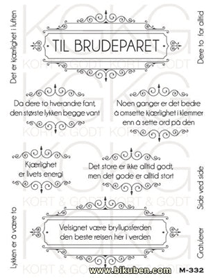 Kort & Godt - Clearstamps  Medium Plate - Det er kjærlighet i luften