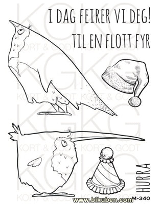 Kort & Godt - Clearstamps  Medium Plate - Til en FLOTT fyr
