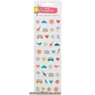 American Crafts - Oh Happy Life - Puffy - Mini Icon Stickers 
