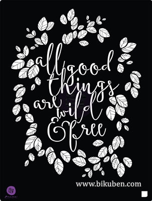 Prima - Stencil - Wild & Free 8x10"