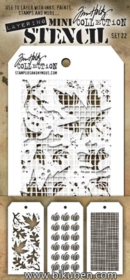 Tim Holtz - Mini Stencil Set #22