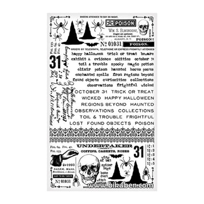 Tim Holtz - Ideaology - Remnant Rubs - Halloween - Gothic