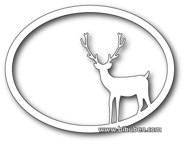 Memory Box - Standing Deer Oval Frame Dies