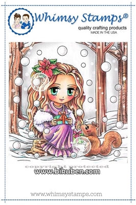 Whimsy Stamps - Cling Mount - Bringing Presents