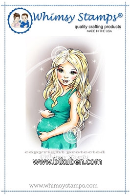 Whimsy Stamps - Cling mount - Pregnant and loving it!