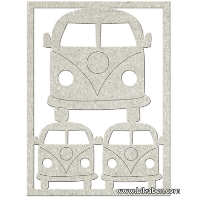 FabScraps - Chipboard - Combi Bus - Diecut