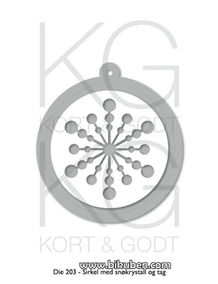 Kort & Godt - Dies - Sirkel med snøkrystall og Tag
