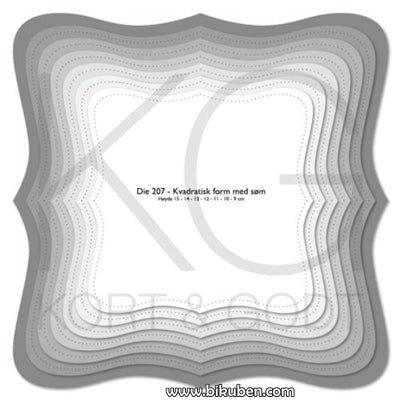 Kort & Godt - Dies - Kvadratisk med Søm