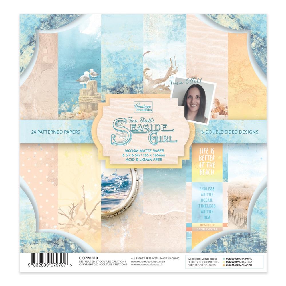 Couture Creations - Seaside Girl - Paper Pad - 6,5 x 6,5"