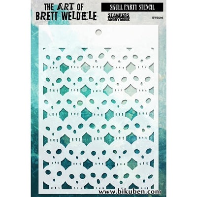 Brett Weldele Collection - Stencils - Skull Party