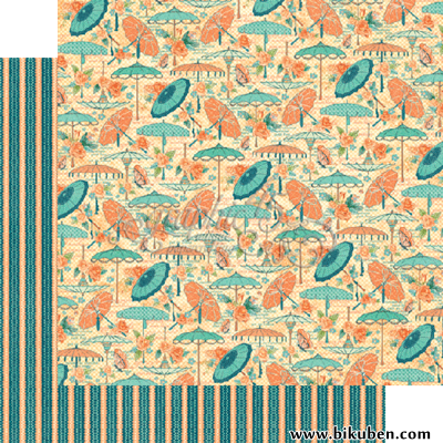 Graphic45 - Cafè Parisian - Parasol Bouquet 12x12"