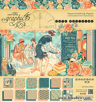 Graphic45 - Cafè Parisian - 8x8" Paper Pad
