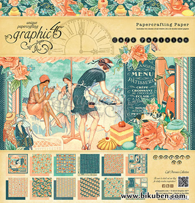 Graphic45 - Cafè Parisian - 12x12" Paper Pad