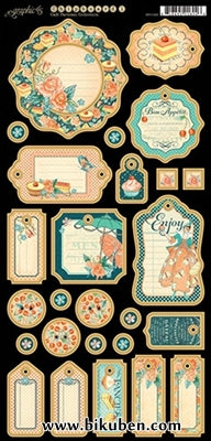 Graphic45 - Cafè Parisian -  Journaling Chipboard