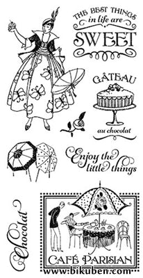 Graphic45 & Hampton Art - Cafè Parisian - Cling Stamps 1