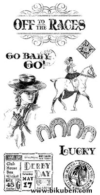 Graphic45 & Hampton Art - Off to the Races - Clingstamps 1