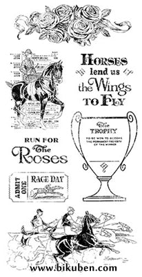 Graphic45 & Hampton Art - Off to the Races - Clingstamps 2