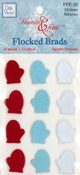 Flocked Brads Mittens