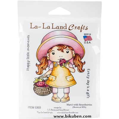 La La Land Crafts - Marci with Strawberry - Red Rubberstamp