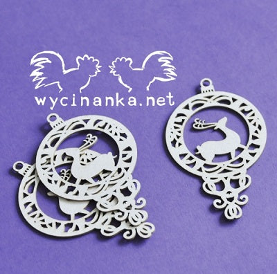 Wycinanka - Chipboard - Reinsdyr i kule