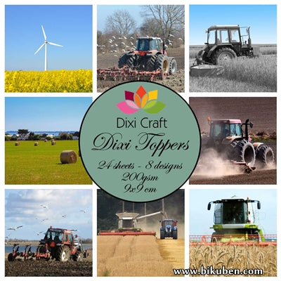 Dixi Craft - Toppers - Tractor (9cm x 9cm)