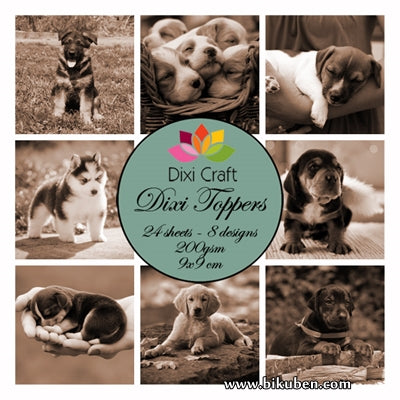 Dixi Craft - Toppers - Valper - Sepia (9cm x 9cm)