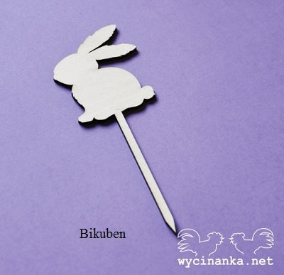 Wycinanka - Plywood - Kanin på pinne