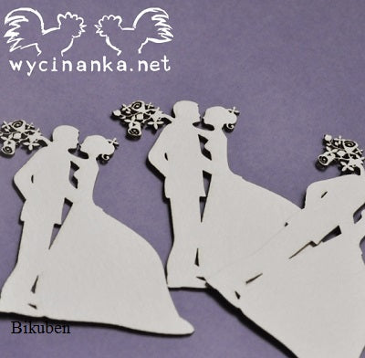 Wycinanka - Chipboard - summer wedding - brudepar 1