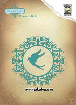 Nellie Snellen - Vintasia Dies - Bird w/ Circle Frame