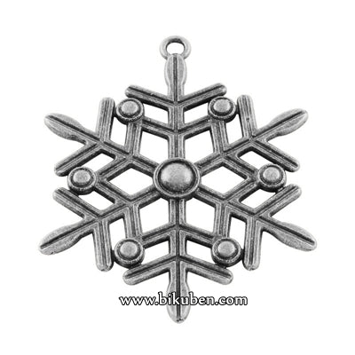 Charms - Antique Silver - Big Snowflake Pendant