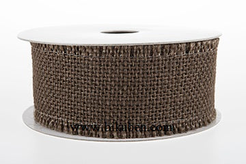 Bånd - Strie - Mørkebrun  40mm  - metervis
